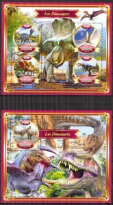 Madagascar 2022 Dinosaurs Sheet + S/S MNH