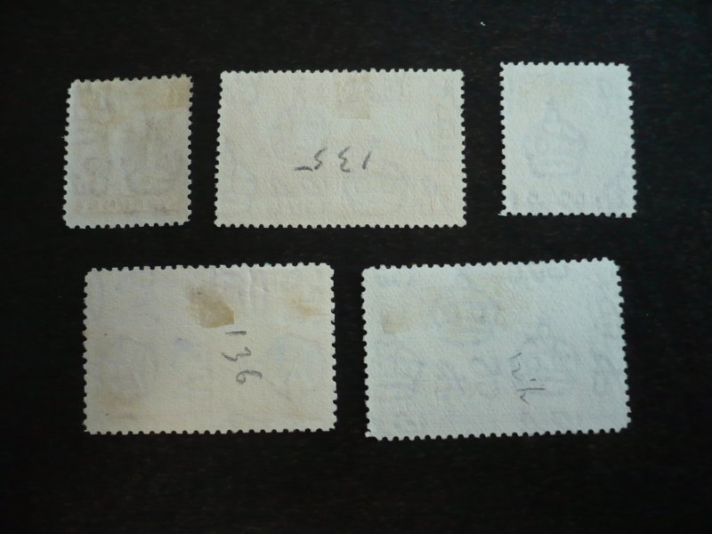 Stamps - St. Lucia - Scott# 113,121-124 - Used Part Set of 5 Stamps