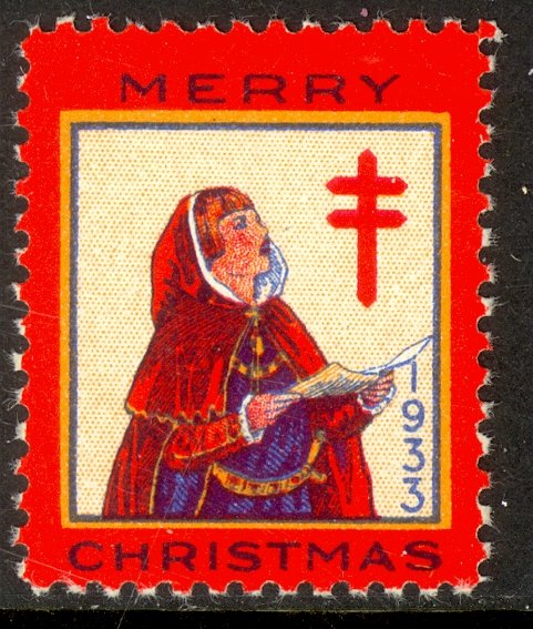 CANADA 1933 CHRISTMAS SEAL English Language Green No. 13 MNH