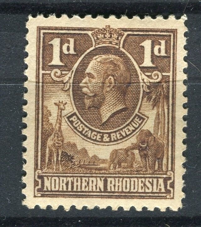 NORTHERN RHODESIA; 1930s early GV pictorial Mint hinged Shade of 1d. value