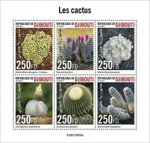 2021/11- DJIBOUTI - CACTUS                    6V    MNH **