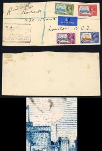 Gambia SG143a 1935 Silver Jubilee 1 1/2d with Extra Flagstaff on Cover