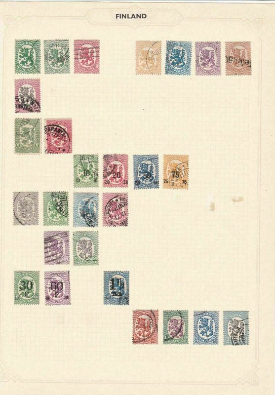 finland  stamps on 4 pages ref r8368