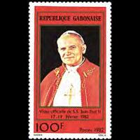 GABON 1981 - Scott# 502 Pope Paul II Set of 1 LH