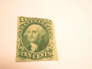 U.S. Stamp, Scott #35 MINT NG, UNUSED, Perforation cut off on all 4 sides,Certi.