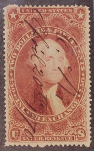 Scott R84c - $2.50 Inland Exchange Revenue Stamp - Used - SCV - $22.50