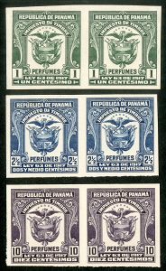 Panama Stamps XF 1917 Proof On Card Pairs