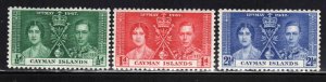 Cayman Islands #97-99 ~ Cplt Set of 3 ~ Unused, MX hinge use (1937)