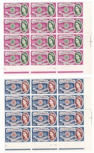 GB 1960 Europa set in unmounted mint cyl blks of 12