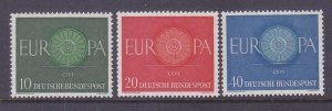 Germany 818-20 MNH 1960 EUROPA Set of 3 Very Fine