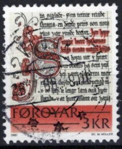 ZAYIX Faroe Islands 67 Used Historic Writings Sheep Letter  051023S63M