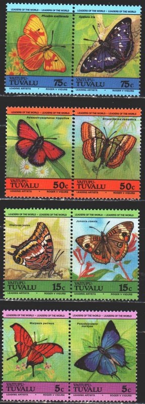 Tuvalu. 1985. 45-52. Butterflies, fauna. MNH.