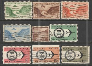 US/Canal Zone 1931-71 Air Mail  lot - Used VG