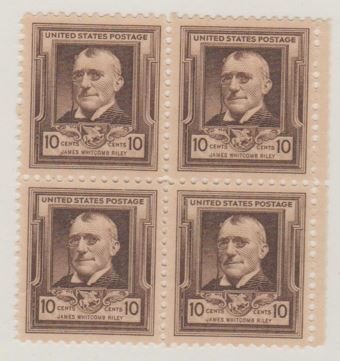 U.S. Scott #868 James Riley - Famous American Stamp - Mint NH Block of 4