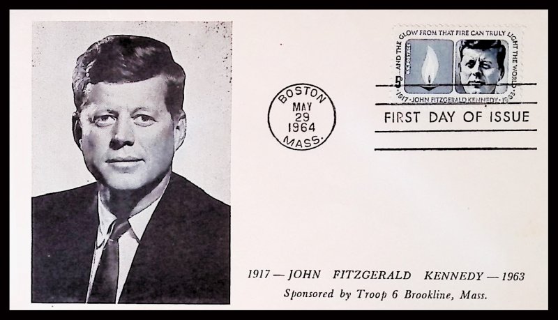 U.S.A. Sc#1246 John F. Kennedy Boston MASS. (1964) FDC