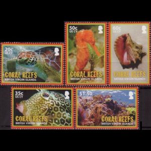 VIRGIN IS. 2010 - Scott# 1124-8 Coral Reefs Set of 5 NH