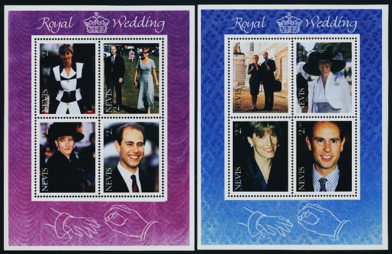 Nevis 1153-4 MNH Prince Edward & Sophie Rhys-Jones Wedding