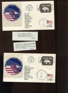 SPACE SHUTTLE DISCOVERY MISSION STS-51-1 NICE SET OF 23 PHOTO COVERS AUG-SEP 85