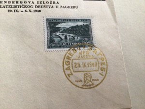 Yugoslavia 1940 Gold cancel stamps cover A11288