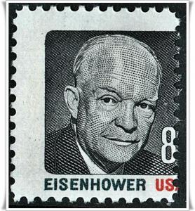 SC#1394 8¢ Dwight D. Eisenhower with Perforation Shift