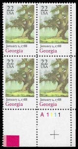 PCBstamps  US #2339 PB 88c(4x22c)Georgia Statehood, A1111, MNH, (PB-4)