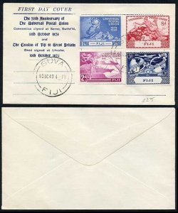 Fiji 1949 UPU Illustrated First Day Cover