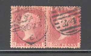 Great Britain, Scott 33, Plate #78  F/VF, Used, Pair, Date, CV $8.00 ... 2481059