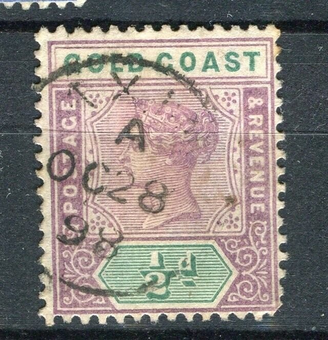 GOLD COAST; 1890s early classic QV issue used Shade of 1/2d value