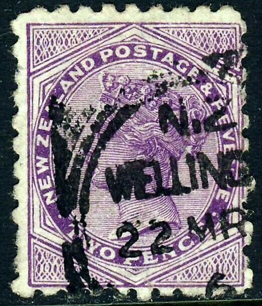 NEW ZEALAND Queen Victoria 1893 2d.Lilac P.10  Advert on Reverse SG 219f VFU