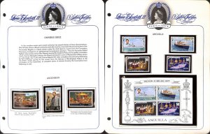 British Colonies Stamp Collection on 52 Pages, Mint NH Queen Elizabeth Jubilee