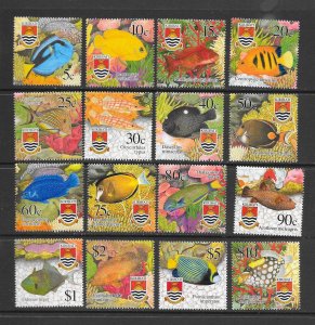 FISH - KIRIBATI #788-803  MNH