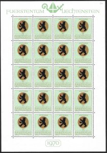 LIECHTENSTEIN (80) All different Sheets of stamps ALL Mint Never Hinged