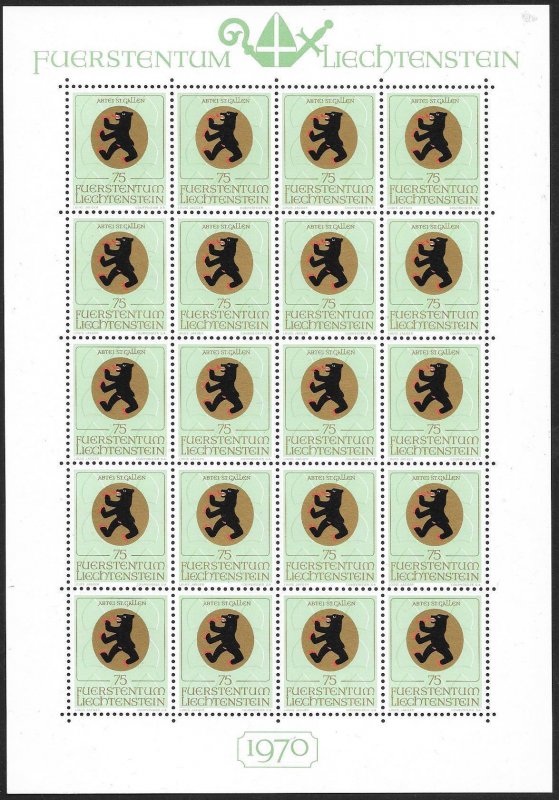 LIECHTENSTEIN (80) All different Sheets of stamps ALL Mint Never Hinged