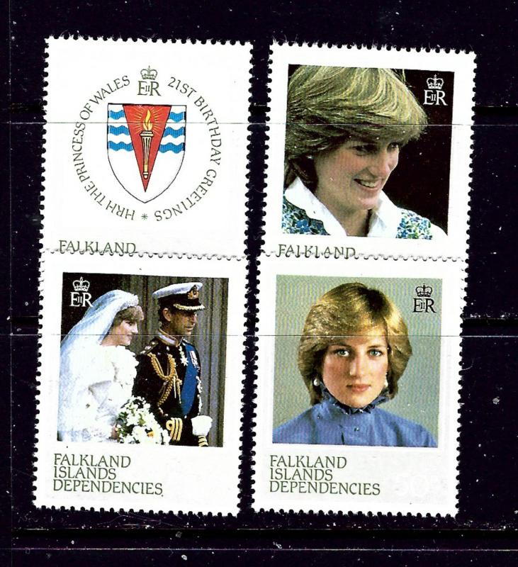 Falkland Is Dep 1L72-75 MNH 1982 Diana    #2