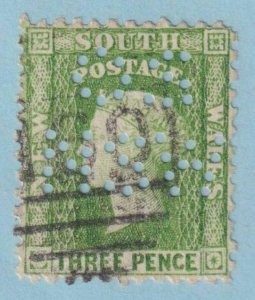 NEW SOUTH WALES 37  USED - WITH OS NSW PERFIN - NO FAULTS VERY FINE! - NAL