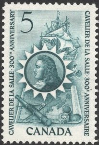Canada SC#446 5¢ 300th Anniversary of the Landing of La Salle (1966) MNH
