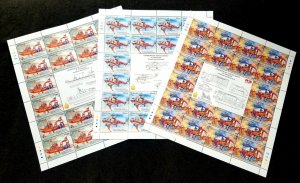 Malaysia Rescue Vehicle 2024 Helicopter Fire Engine Boat Brigade (sheetlet) MNH