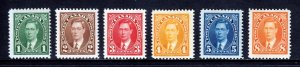 Canada - Scott #231-236 - MNH - Minor gum patchiness #232, 233 - SCV $15