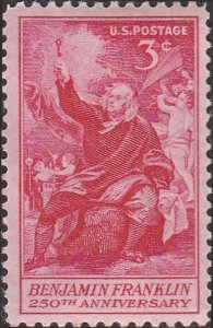 # 1073 MINT NEVER HINGED ( MNH ) BENJAMIN FRANKLIN