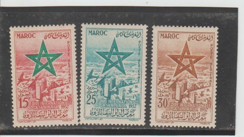 Morocco  Scott#  C1-C3  MH  (1957 International Fair)