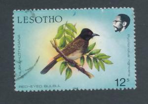 Lesotho 1988  Scott 622 used - 12s, Birds, Red eyed bulbul