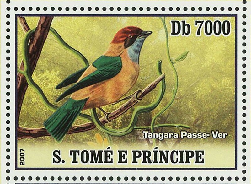 Birds Stamp Tangara Passe Ver Cassique Huppe Carouge Lamacaii S/S MNH #3032-3035