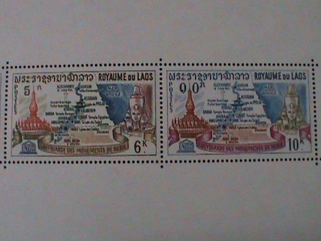 LAOS-1964-SC#91a- UNESCO-WORLD CAMPAIGN TO SAVE NABIA MONUMENT-MNH SHEET, VF