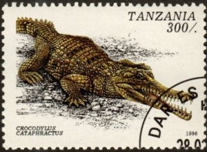 Tanzania 1468 - Cto - 300sh Slender-snouted Crocodile (1996) (cv $1.55)