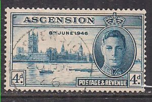 Ascension 1946 KGV1 4d Victory SG 49 used ( E651 )