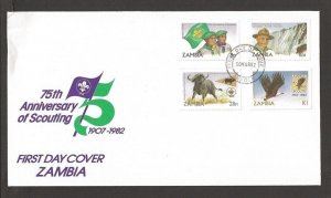 1982 Zambia 7th anniversary of Boy Scouts FDC