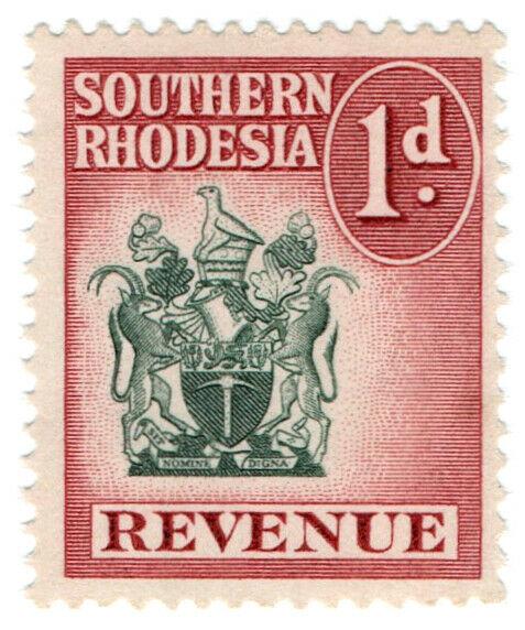 (I.B) Southern Rhodesia Revenue : Duty Stamp 1d