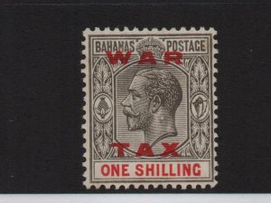 Bahamas 1919 SG104 One Shilling War Tax mounted mint