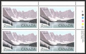 Canada Sc# 936i MNH PB UR (plate 1) 1986 $2.00 Banff Park