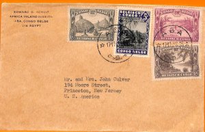 aa0042 - BELGIAN Congo Belge - POSTAL HISTORY -  COVER from ABA to the USA  1938